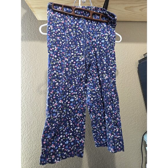 Lauren Ralph Lauren Blue Floral Print Pajama Set Women's Size Small Short Sleeve - Picture 8 of 9